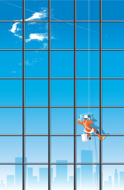 Il lavavetri, 2016 (digitale) da Nick Diggory