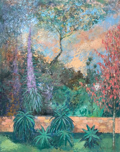 Vicino al muro, 2022-23 (olio su tavola) da Nick Williams