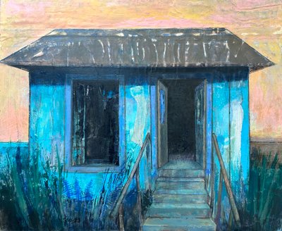 Scena del crimine, 2020-23 (olio su tavola) da Nick Williams