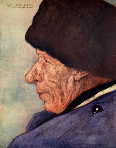 Testa di un uomo, Volendam, 1904 da Nico Jungman
