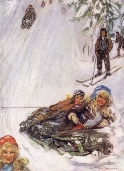 Norvegia: Ragazze su Slitta Rovesciata, Holmencollen da Nico Jungman