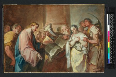 La donna sorpresa in adulterio da Nicolò (attr. to) Grassi
