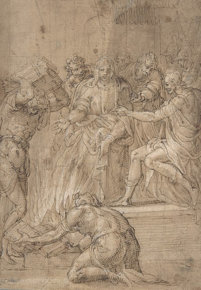 La Sibilla Cumana davanti a Tarquinio il Superbo, XVI secolo da Nicolò dell