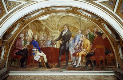 Alessandro Volta presentato nel 1801 al console Napoleone Bonaparte all