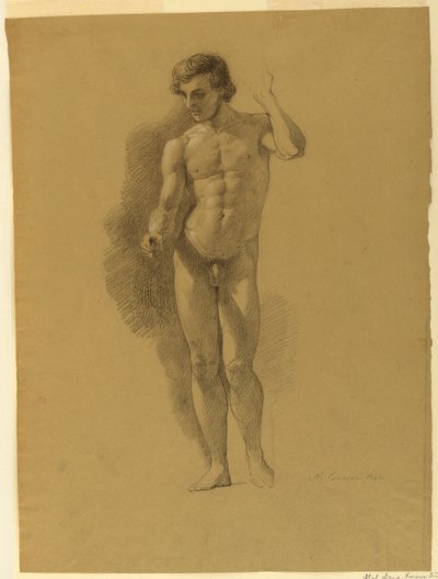 Studio di un nudo maschile da Nicola Consoni