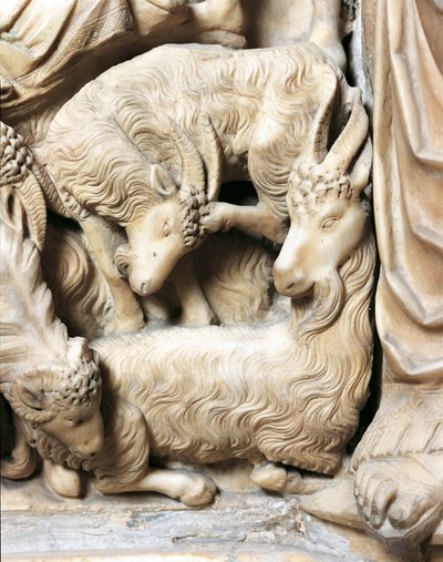 Italia, Toscana, Cattedrale di Siena, pulpito con la Natività di Nicola Pisano da Nicola Pisano