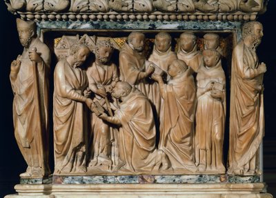 Gli Apostoli Pietro e Paolo appaiono a San Domenico (rilievo decorativo dall