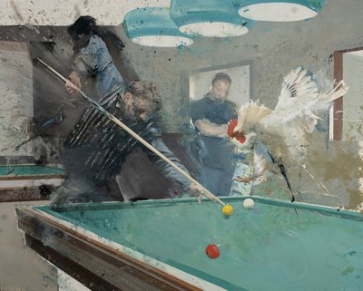 Biliardo con gallo II da Nicola Pucci