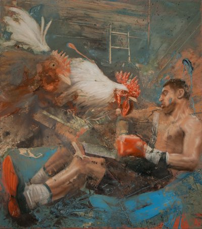 Pugile con galli da Nicola Pucci