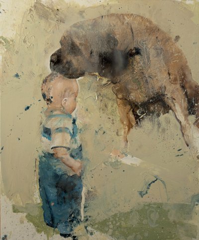Bambino con cane II, 2022 da Nicola Pucci
