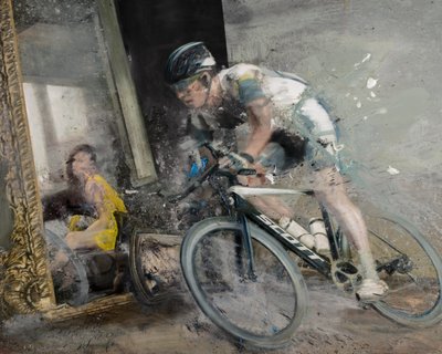 Ciclista con specchio da Nicola Pucci