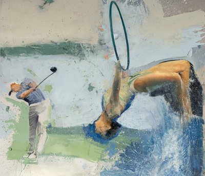 Golfista con subacqueo e cerchio, 2023 da Nicola Pucci