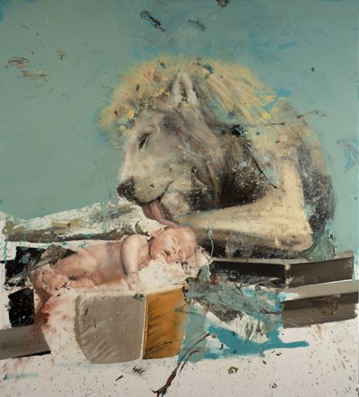 Leone e bambino II da Nicola Pucci