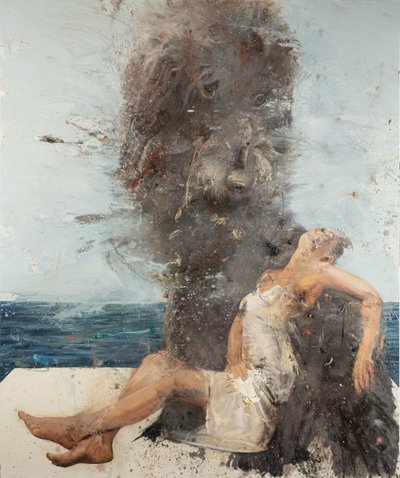 Donna con cane II, 2021 da Nicola Pucci