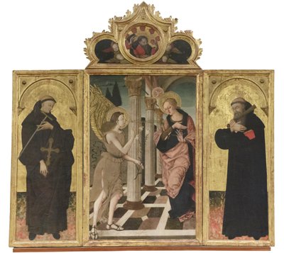 Annunciazione tra i santi Giovanni Gualberto e Benedetto, c.1500-05 da Nicola de Maestro Antonio
