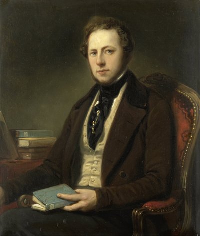 Ritratto di un uomo, forse Petrus Augustus de Genestet (1829-1861) da Nicolaas Pieneman (attributed to)