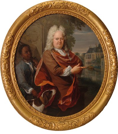 Francois van Bredehoff affiancato dal suo servitore Tabo Jansz da Nicolaas Verkolje
