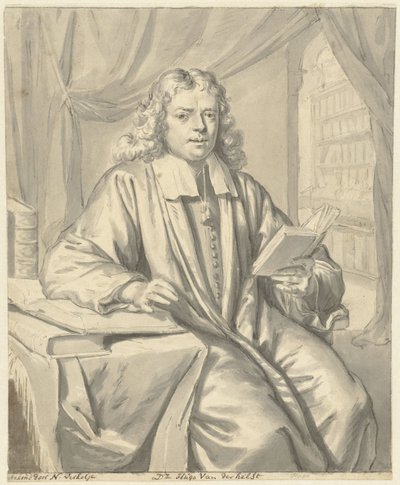Ritratto del Dr. Hugo van der Helst in uno studio da Nicolaas Verkolje