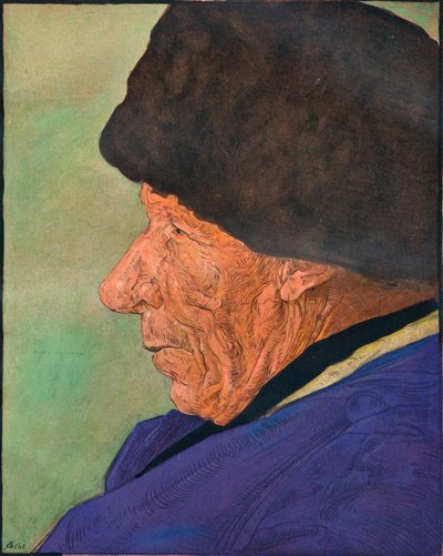 Testa di un uomo, Volendam, 1904 da Nicolaas Wilhelm Jungmann