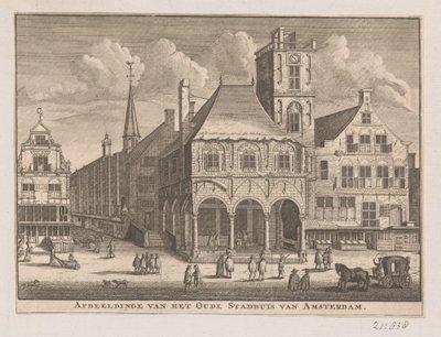 Vista del Vecchio Municipio di Amsterdam da Nicolaas ten Hoorn