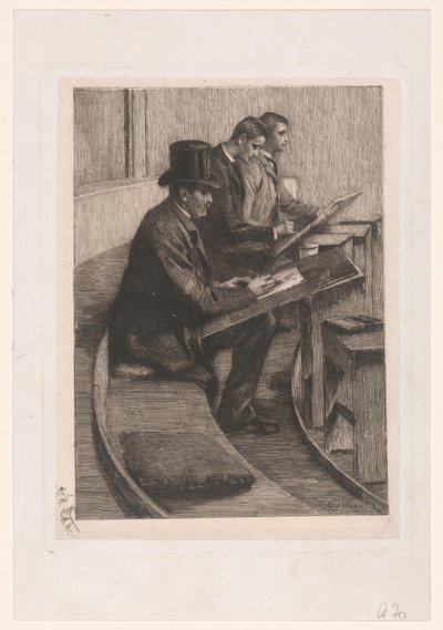Uomini che disegnano da Nicolaas van der Waay