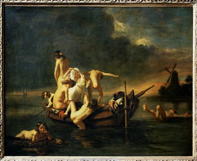 La Beignade - Il bagno ... da Nicolaes (follower of) Maes