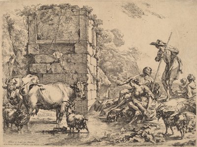 Mucca che beve, 1680 da Nicolaes Berchem