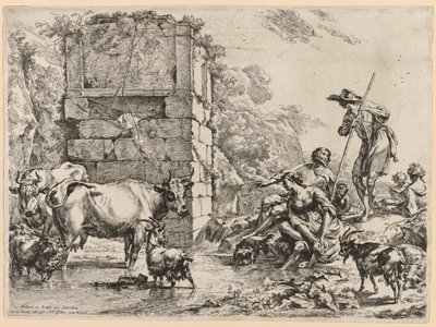 La mucca che beve da Nicolaes Berchem