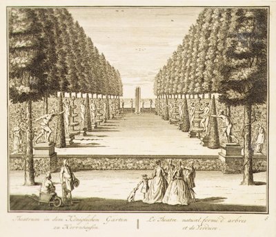Teatro naturale di alberi e siepi da Nicolaes Jansz  Visscher