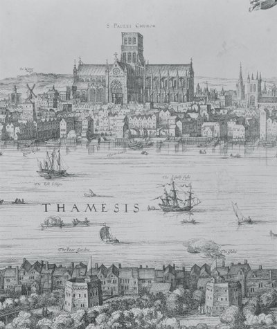 Panorama di Londra e del Tamigi, (dettaglio di St. Paul