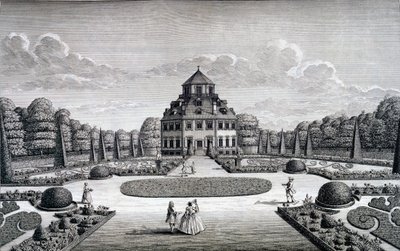 Vista della casa e del giardino di Frydenlund da Nicolaes Jansz Visscher