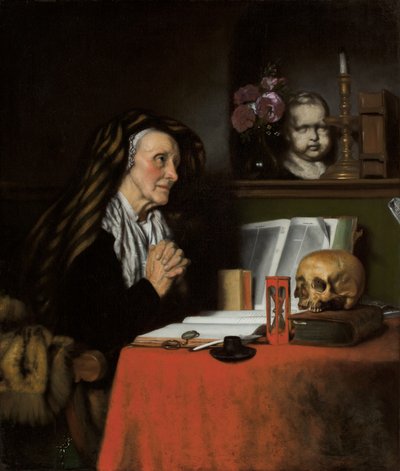 Una vecchia donna che prega, c.1655 da Nicolaes Maes