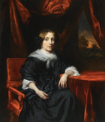 Ritratto di una donna in un vestito nero da Nicolaes Maes