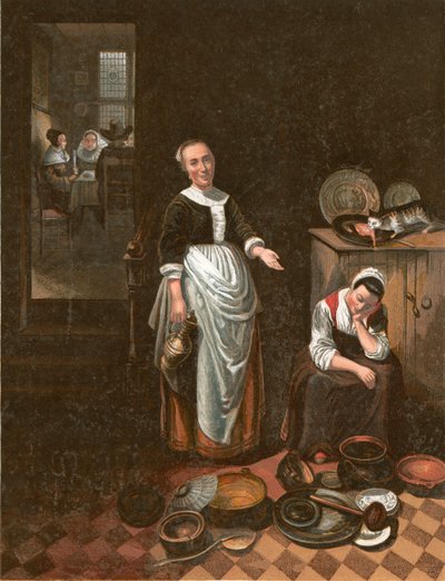 Il servo pigro da Nicolaes Maes
