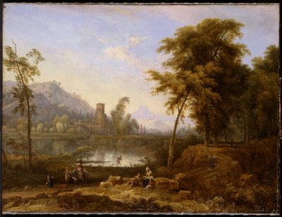 Paesaggio italiano con albero spezzato da Nicolaes Piemont