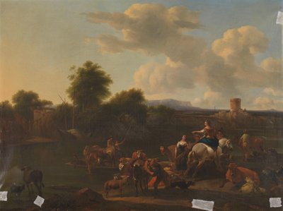 Il traghetto del bestiame da Nicolaes Pietersz Berchem (copy after)