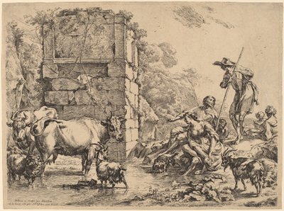 Mucca che beve da Nicolaes Pietersz Berchem