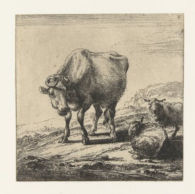 Mucca e due pecore da Nicolaes Pietersz Berchem
