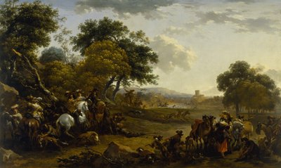 Paesaggio con cacciatori da Nicolaes Pietersz. Berchem