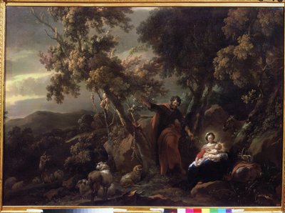 Il riposo durante la fuga in Egitto da Nicolaes Pietersz. Berchem