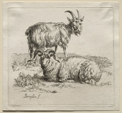 Ariete e capra da Nicolaes Pietersz. Berchem