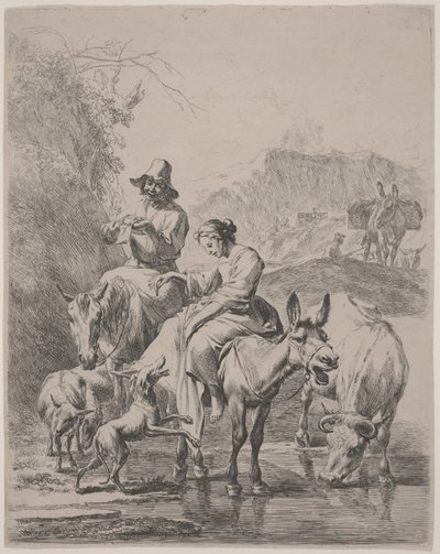 Attraversamento del fiume da Nicolaes Pietersz. Berchem