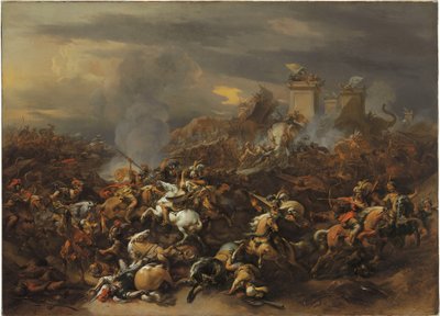 La battaglia tra Alessandro e Poro da Nicolaes Pietersz. Berchem