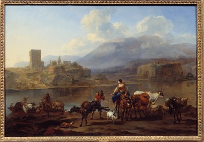 Il passaggio del vassoio di pittura da Nicolaes Pietersz. Berchem