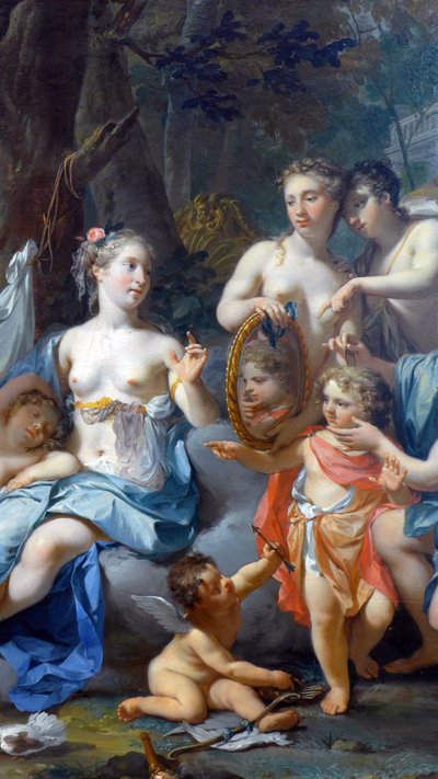 Amore dormiente (dettaglio) da Nicolaes Verkolje