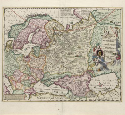 Mappa della Russia, seconda metà del XVII secolo da Nicolaes Visscher