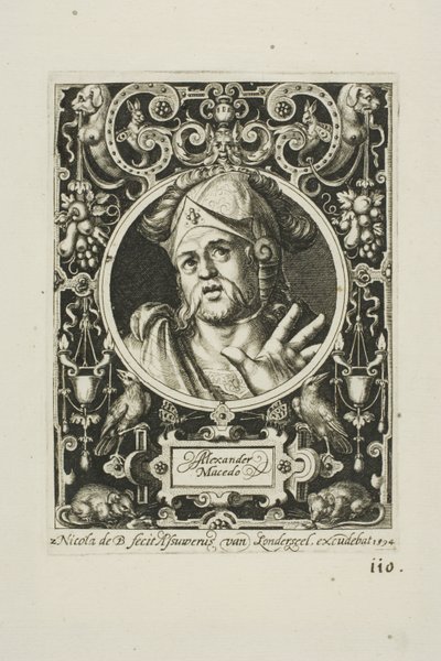 Alessandro Magno, tavola due da I nove degni di nota da Nicolaes de Bruyn