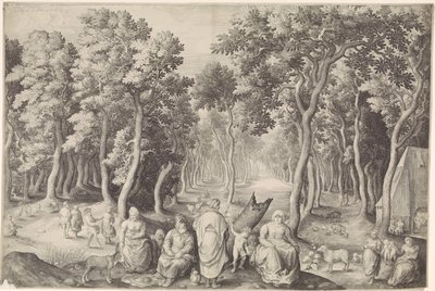 Famiglia di contadini in un bosco da Nicolaes de Bruyn