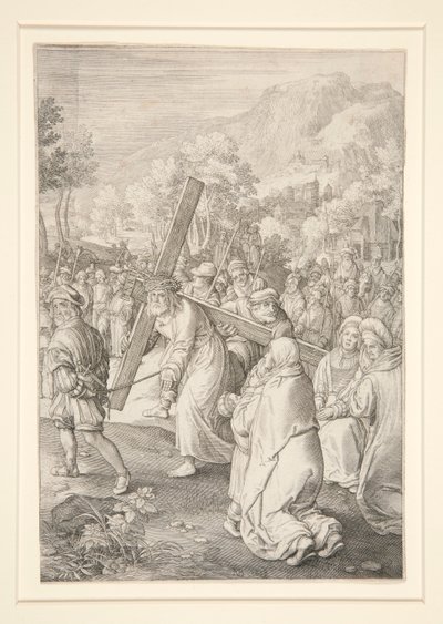 Cristo che porta la croce (Serie della Passione) da Nicolaes de Bruyn