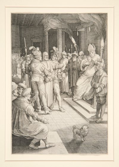 Cristo davanti a Caifa (Serie della Passione) da Nicolaes de Bruyn